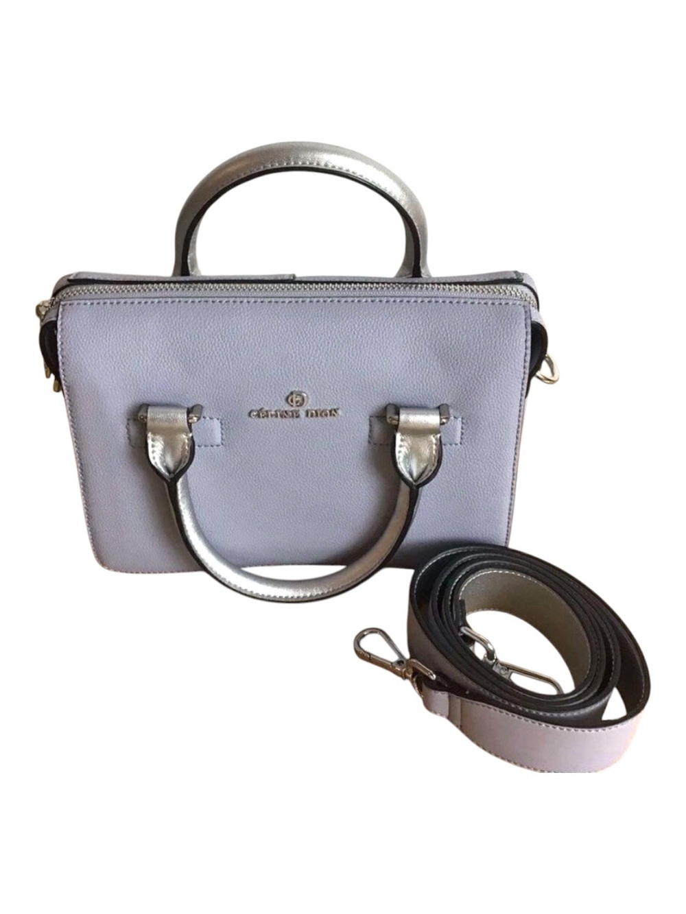 CELINE Dion mini bag purse silver grey crossbody bag handbag